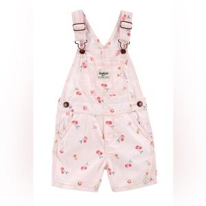 OshKosh B'gosh Light Pink Cherry Print Overalls
